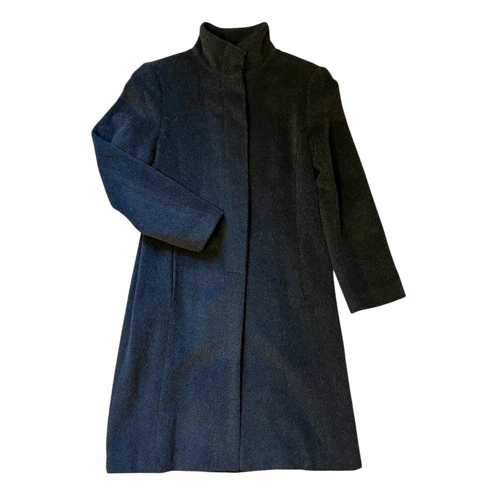 NWT VTG 80’s John Caruana 8 Wool Coat Overcoat Duster Heavy Winter Gray NOS